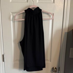 LOFT Black Sleeveless High-Neck Camisole